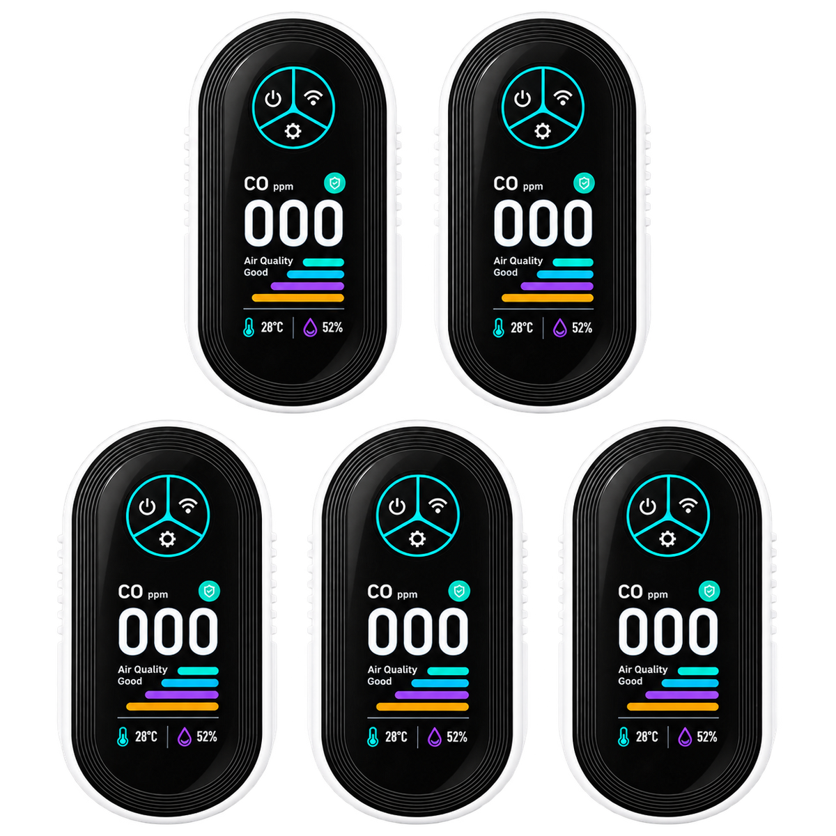 5 Pack | Carbon Monoxide Detector